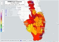 SFWMD Super Composite<br>Recent Rainfall by Basin or Pixels
